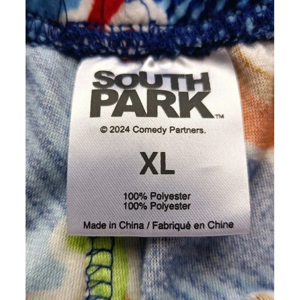 South Park Christmas Pajamas Men's Size XL Limited Edition Blue Pockets